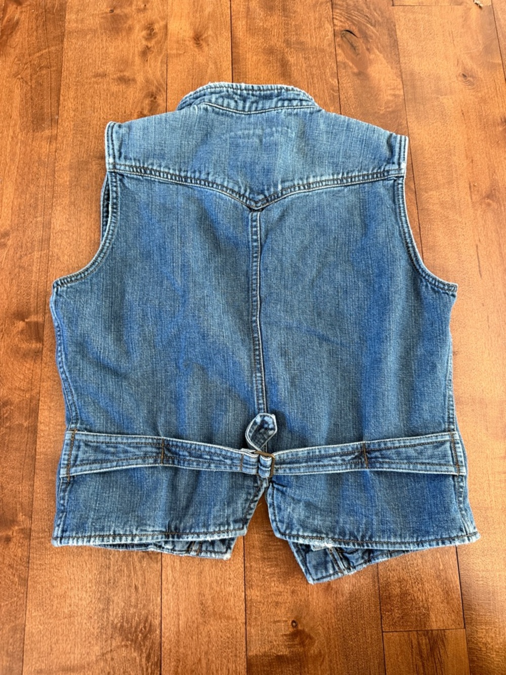 Vintage Ralph Lauren Classic Blue Cotton Denim Vest, Sz M - Picture 4 of 4